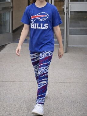 Buffalo Bills Zubaz Theme Leggings (kids size L/XL)